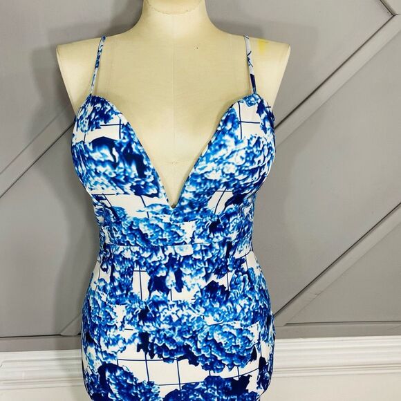 Indie Xo Midi Dress V Neck Sweetheart Size L NWT - Picture 6 of 10